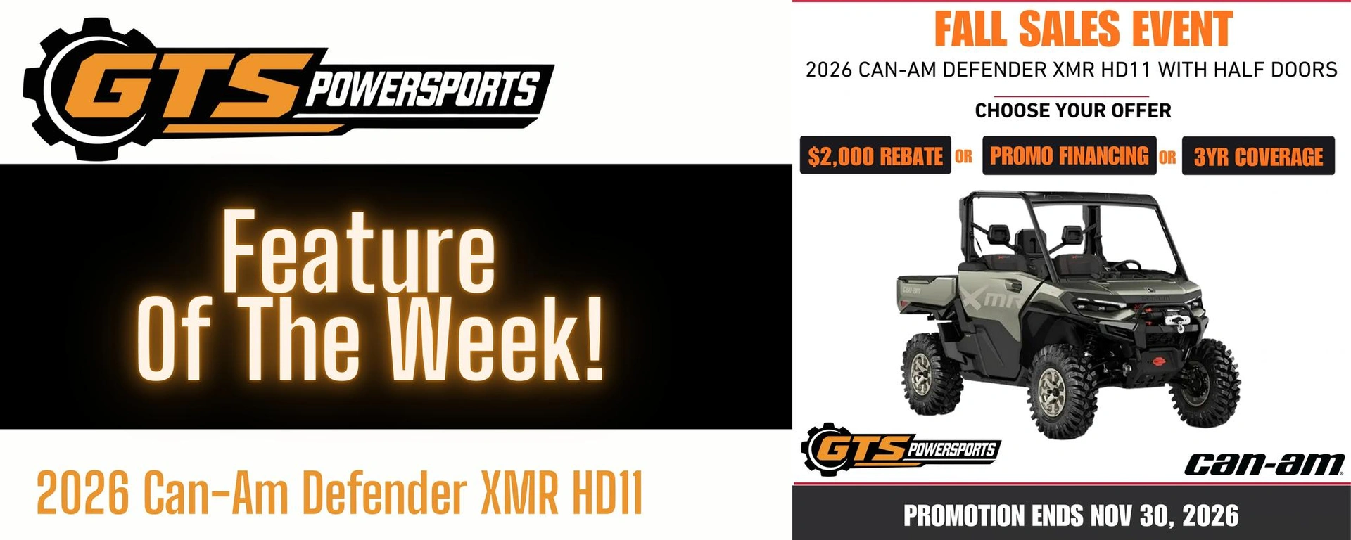 2026 Can-Am Defender XMR HD11 with half doors - New promo's out now!