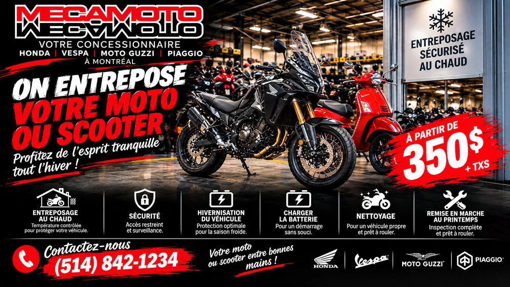 ENTREPOSEZ VOTRE MOTO OU SCOOTER CHEZ MECAMOTO CET HIVER alt