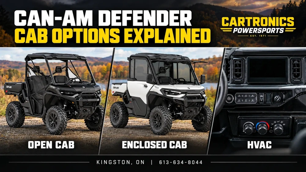 Can-Am Defender Cab Options Explained: Open Cab, Enclosed Cab and HVAC