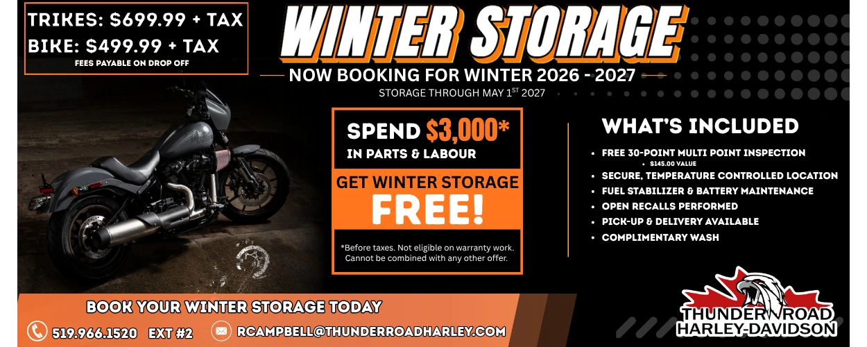 Book your bike in for winter storage today alt