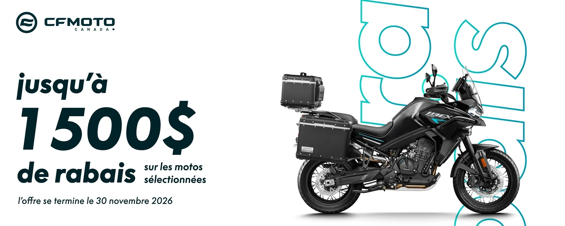 CFMOTO - MOTO - Jusqu'à 1 500 $ de rabais alt