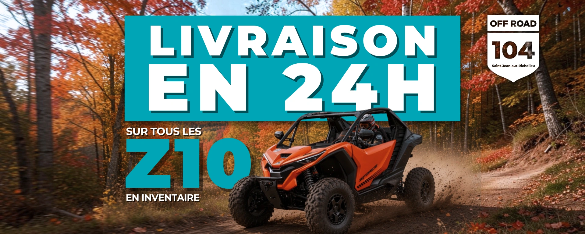 Découvrez les CFMOTO ZFORCE Z10 en inventaire chez Off Road 104 avec livraison en 24 heures maximum.