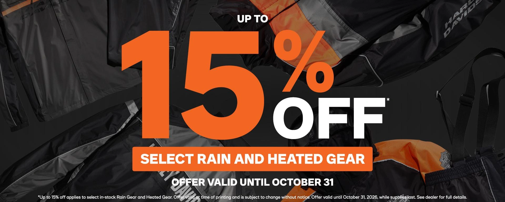 October 2026 - Rain and Heated Gear Sale