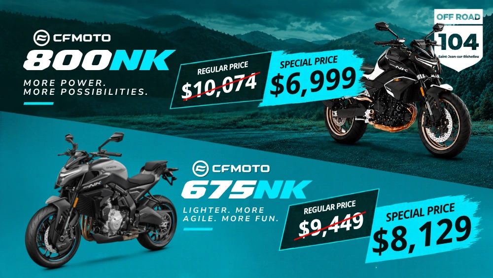 Special Pricing on the CFMOTO 800NK and 675NK