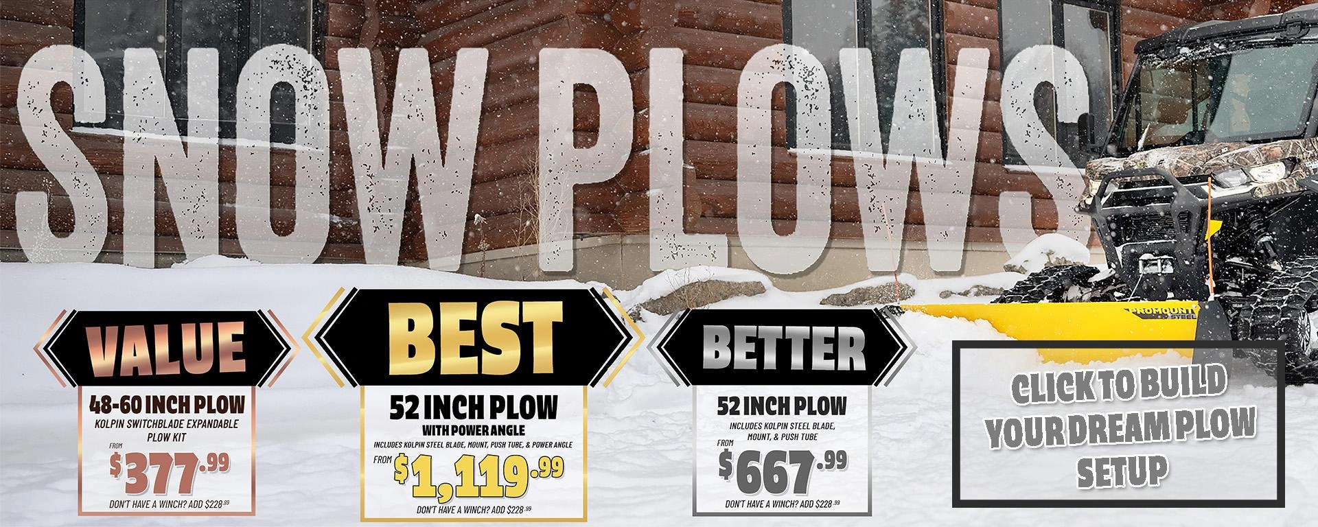 ATV Side by Side Snow Plow Sale Milwaukee Powersports