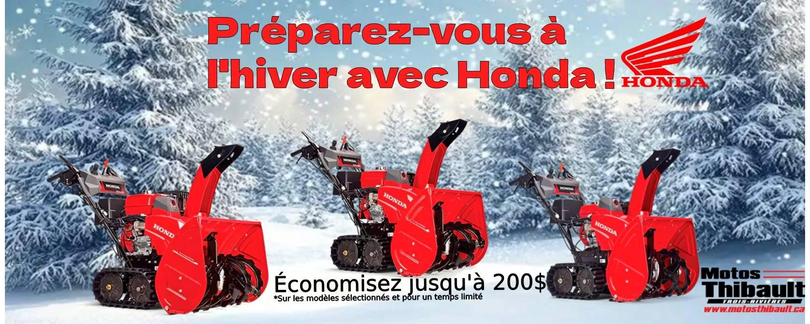Promo souffleuse Honda