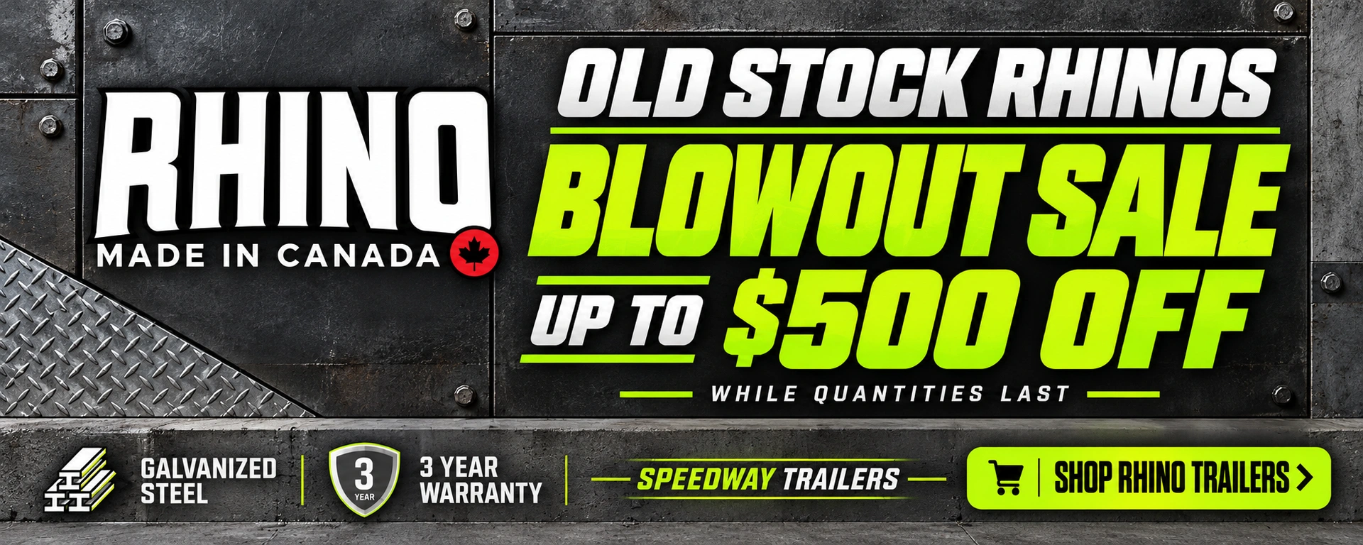 OLD STOCK RHINOS — SAVE UP TO $500!