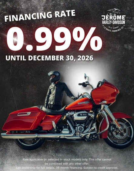 Financing rate starting at 0.99%
