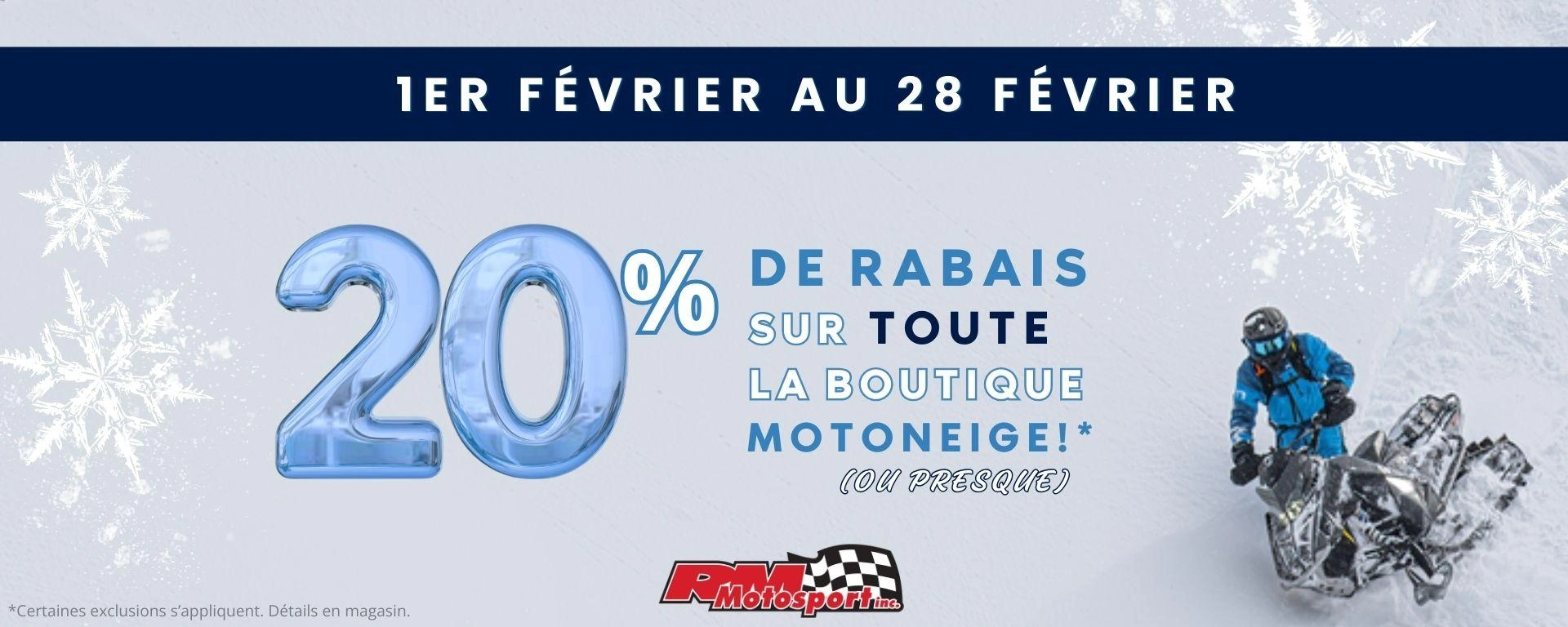 Soldes d’hiver boutique de vêtement motoneige chez RM Motosport – Jusqu’à 20 % de rabais alt