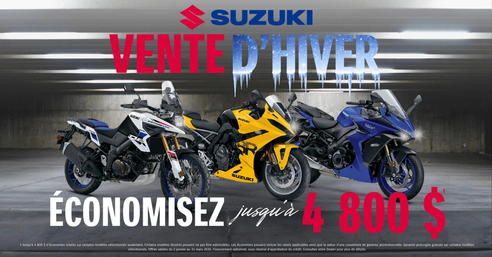 SUZUKI VENTE D'HIVER MOTOCYCLETTE alt