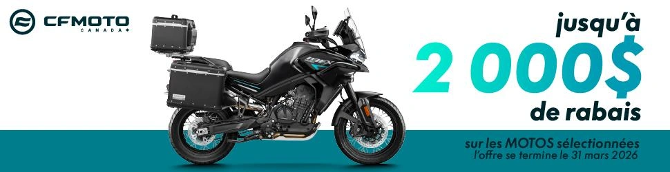 jusqu'à 2000$ de rabais sur moto sélectionnées alt