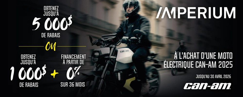 Promo Can-Am motos électriques alt