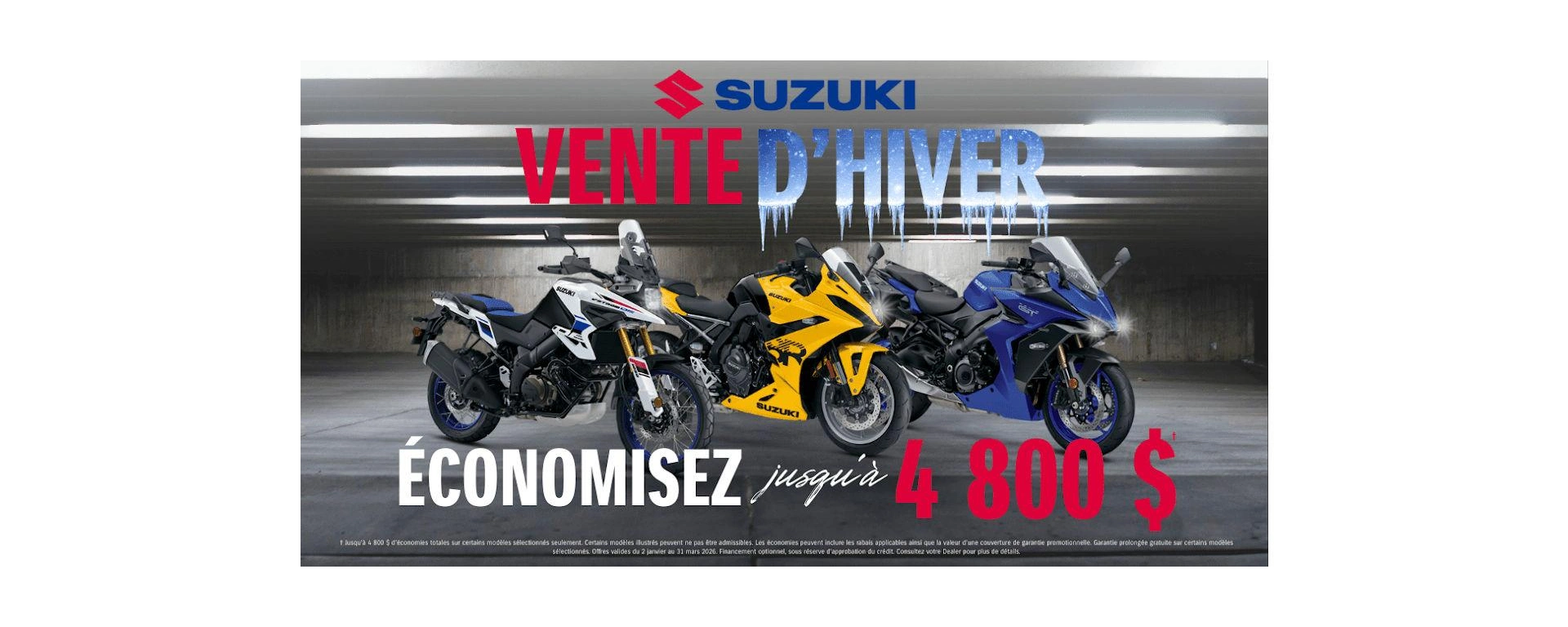 SUZUKI VENTE D'HIVER MOTOCYCLETTE alt