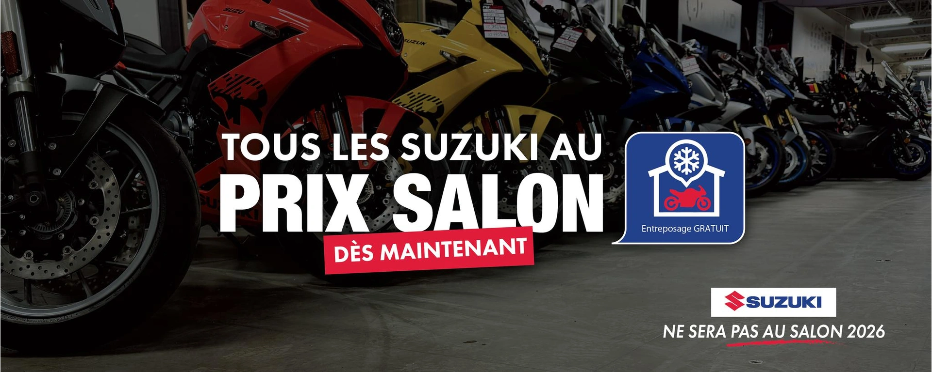 Toutes les motos Suzuki sont au prix du Salon ! alt