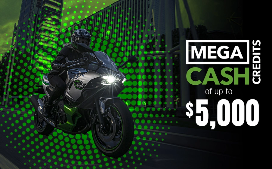 Up to $5,000 Kawasaki MEGA CASH Savings alt