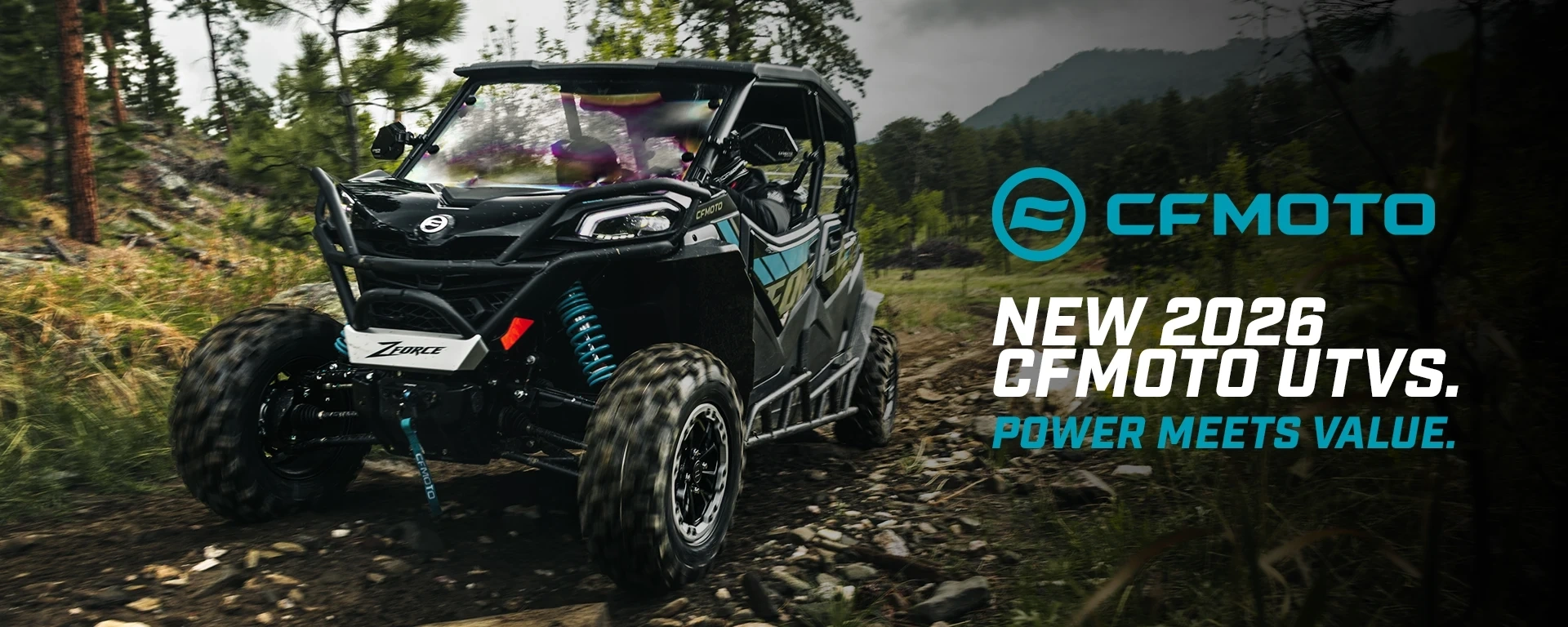 New 2026 CFMOTO UTVs. Power Meets Value. alt