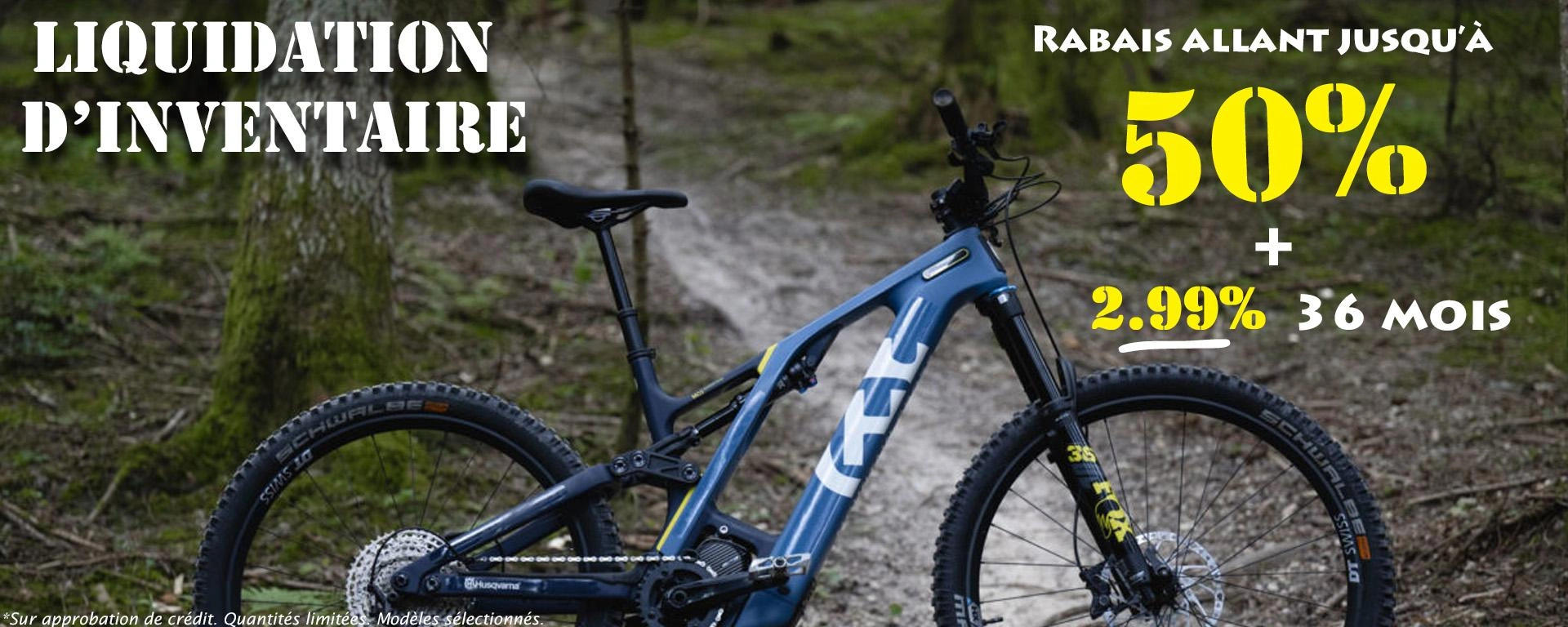 Liquidation d'inventaire vélos Husqvarna alt