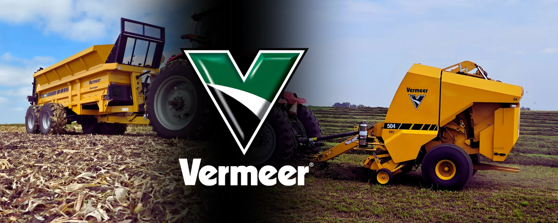 Machinerie de fenaison Vermeer et tracteur McCormick alt