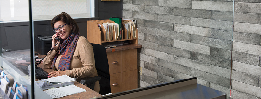 Employee working in the administration department