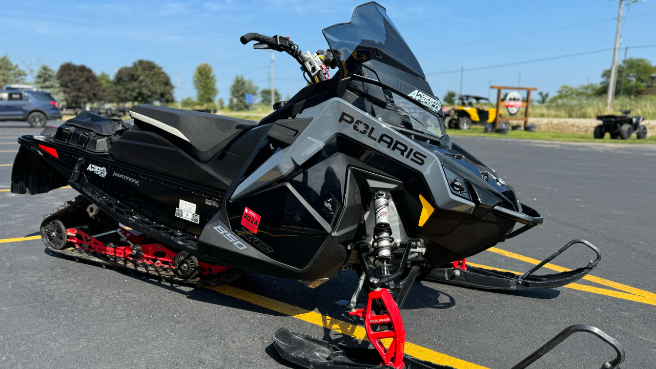 front side view of a Polaris Snowmobile