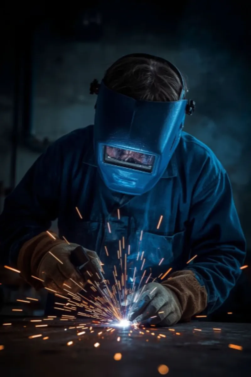 Soudeur en atelier