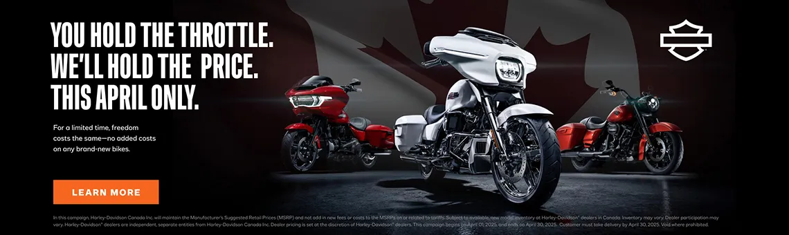 You Hold the Throttle. We'll Hold The Price. This April Only.