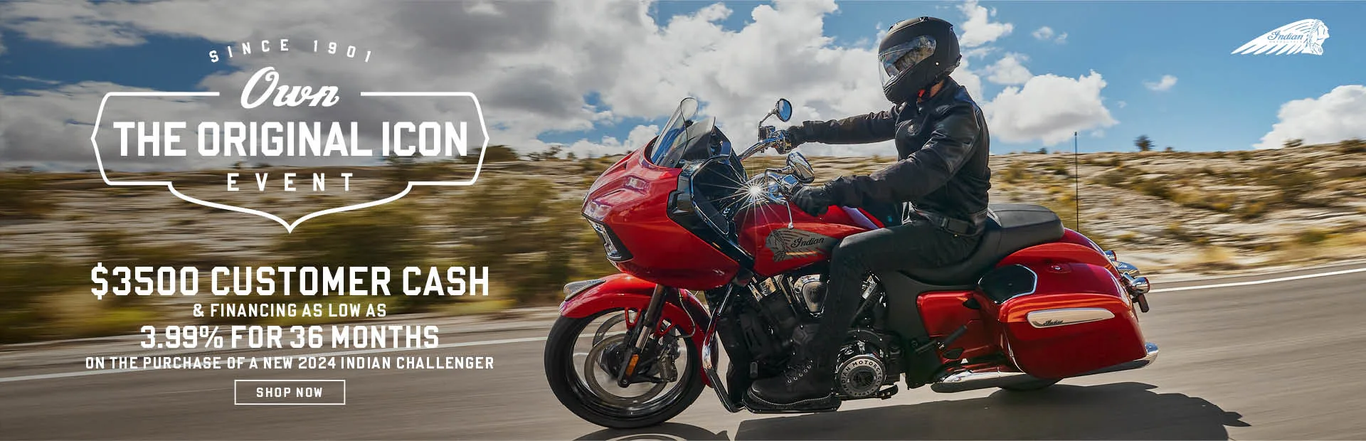 2024 Indian Challenger Dark Horse/Limited $3,500 Customer Cash