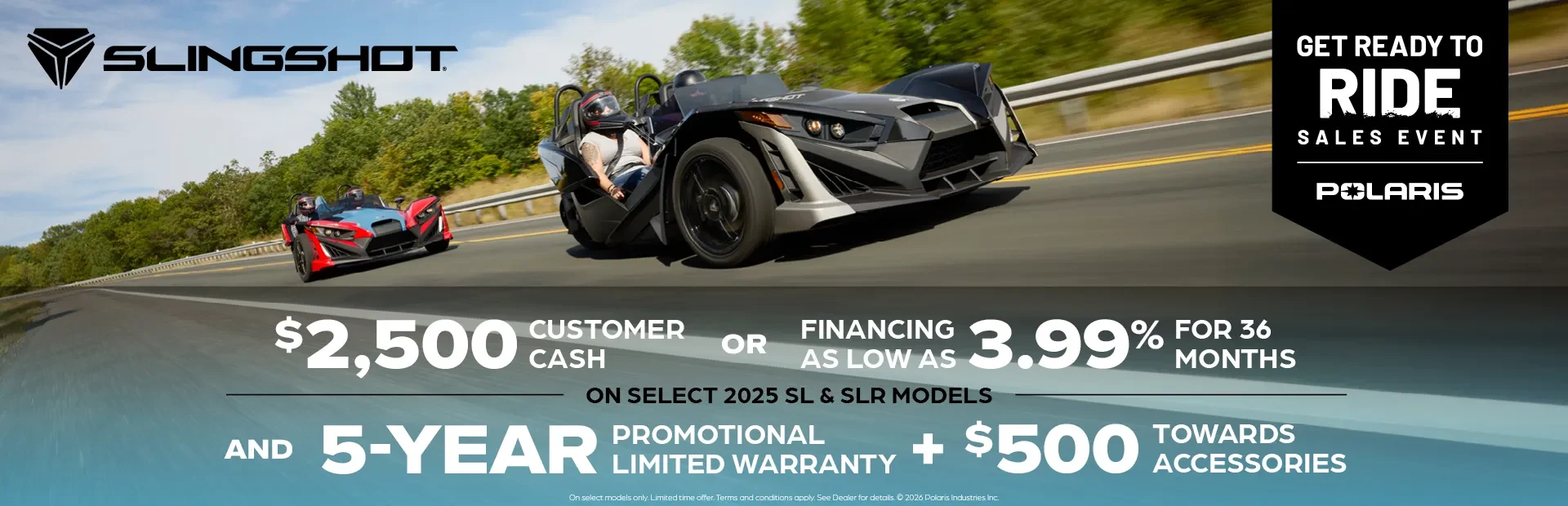 Get Ready To Ride - $2,500 Customer Cash alt