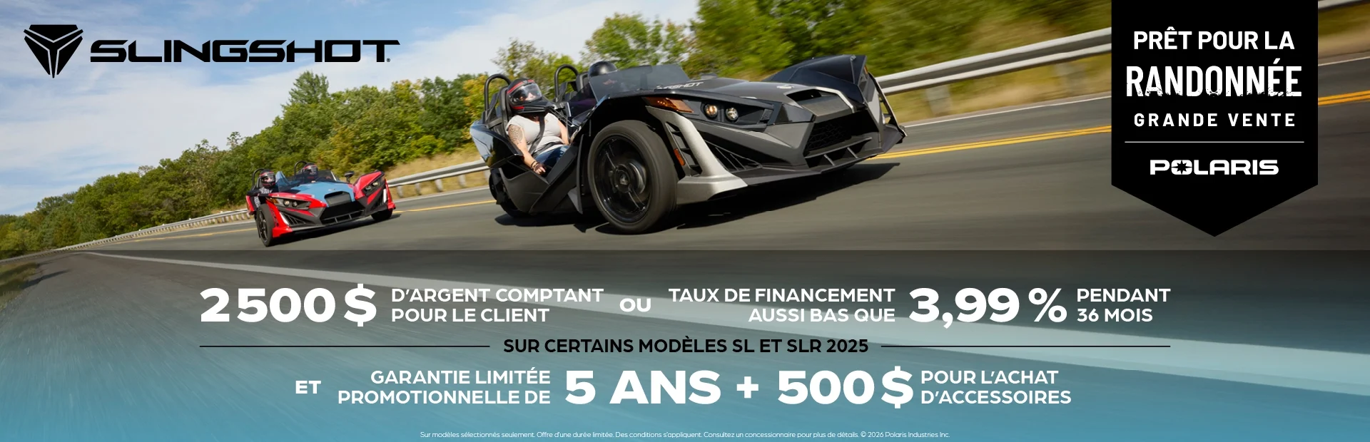 Prêt pour la randonnée - 2 500 $ alt