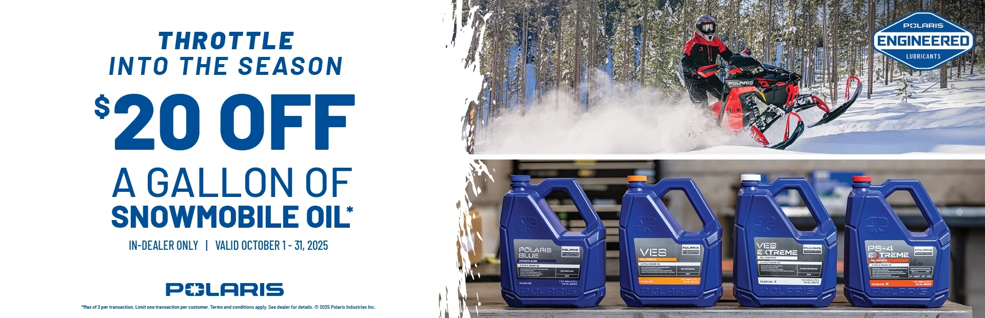 Throttle Into the Season - $20 off