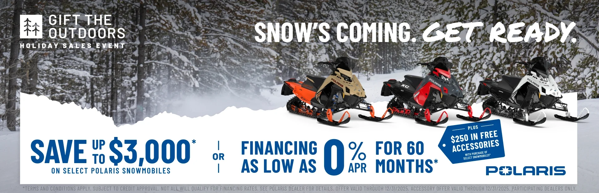 Snow's coming. Get ready.