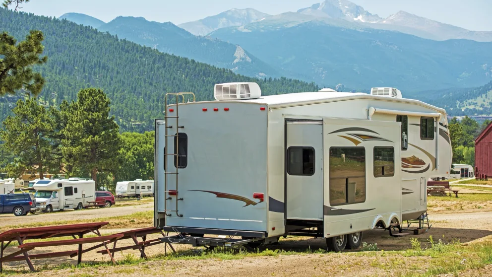 Un VR installé dans un camping.