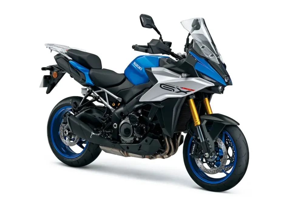 3/4 front view of the Suzuki GSX-S1000GX motorcycle