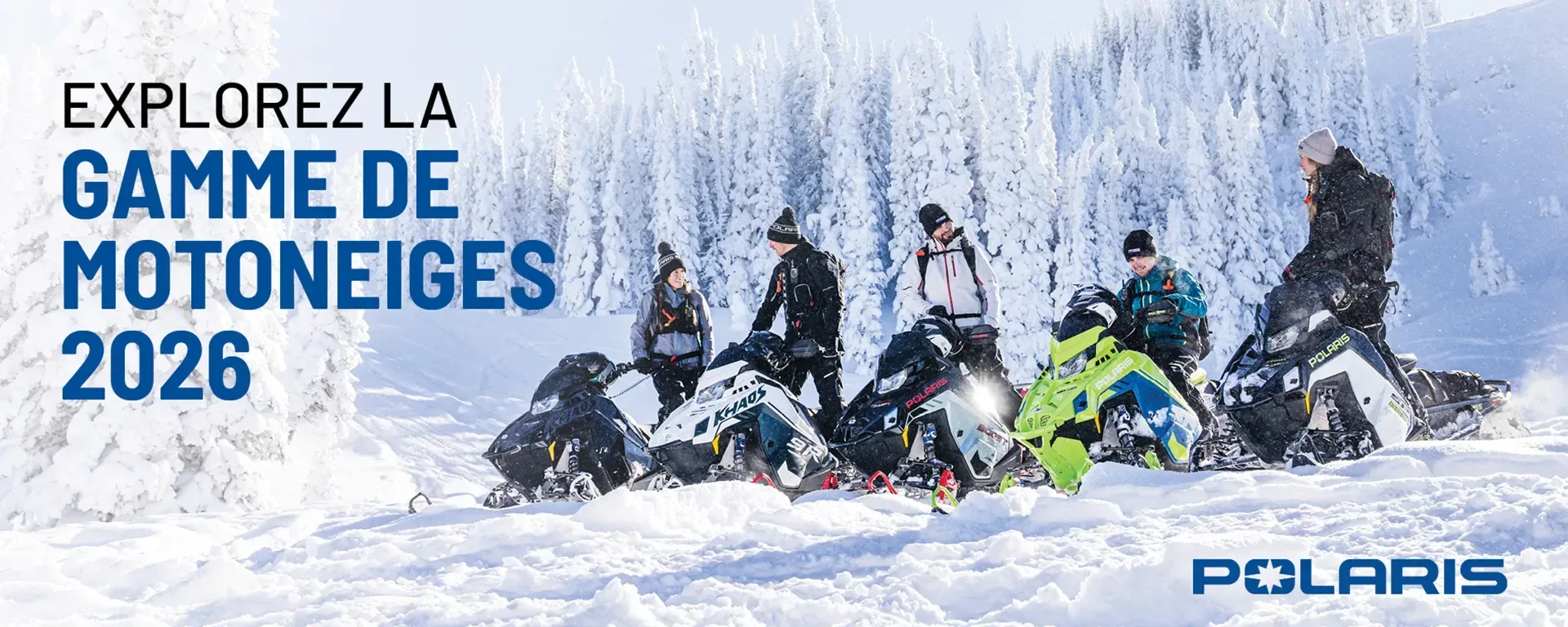 Explorez la gamme de motoneiges Polaris 2026 alt