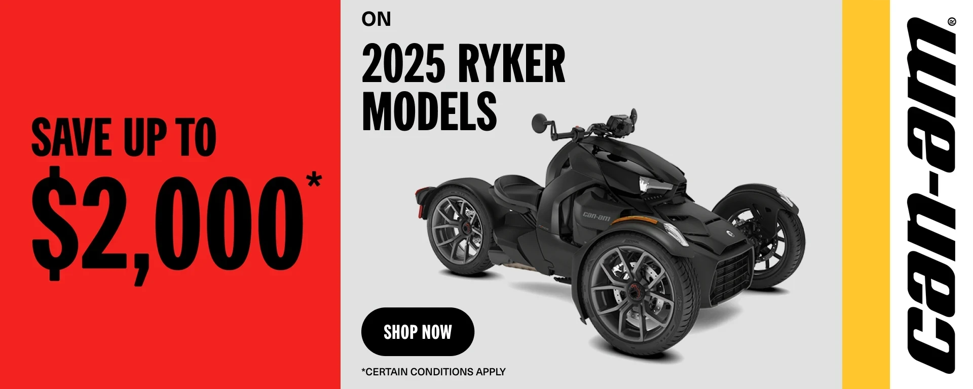 Save up to $2,000 on 2025 Ryker models alt