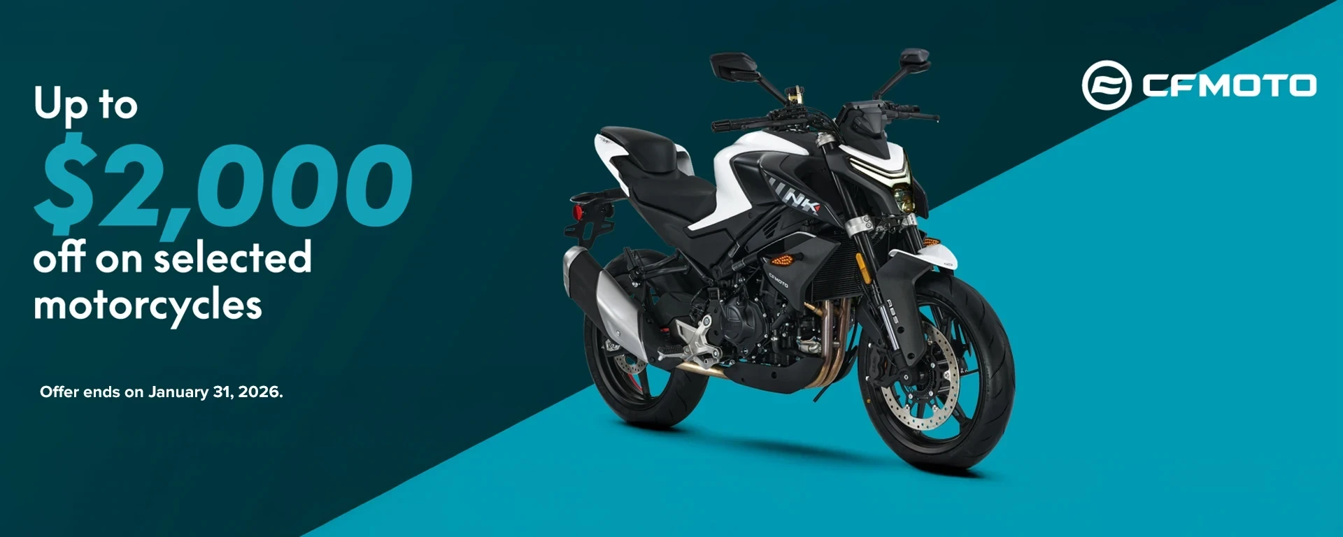 Up to 2000$ off on selected motorcycles alt