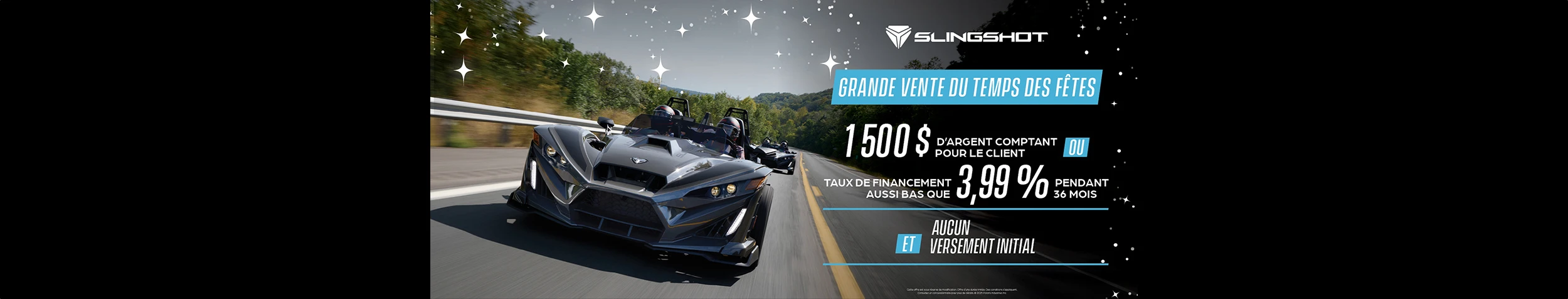 Promotion de financement à 3,99 % ou remise client de 1 500 $