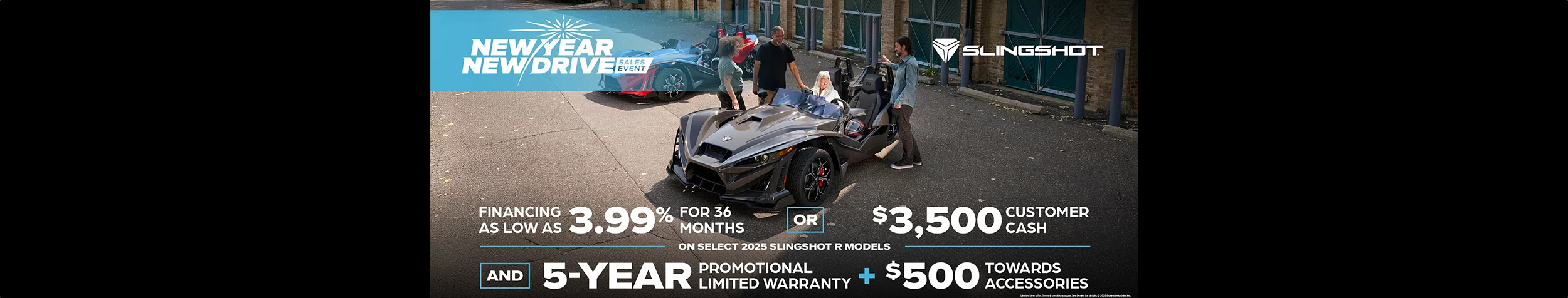 $3,500 Customer Cash or Financing offer for Slingshot R Models