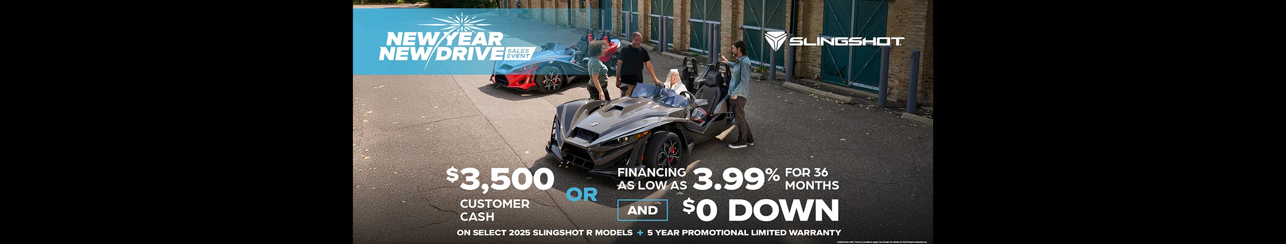 $3,500 Customer Cash or Financing offer for Slingshot R Models