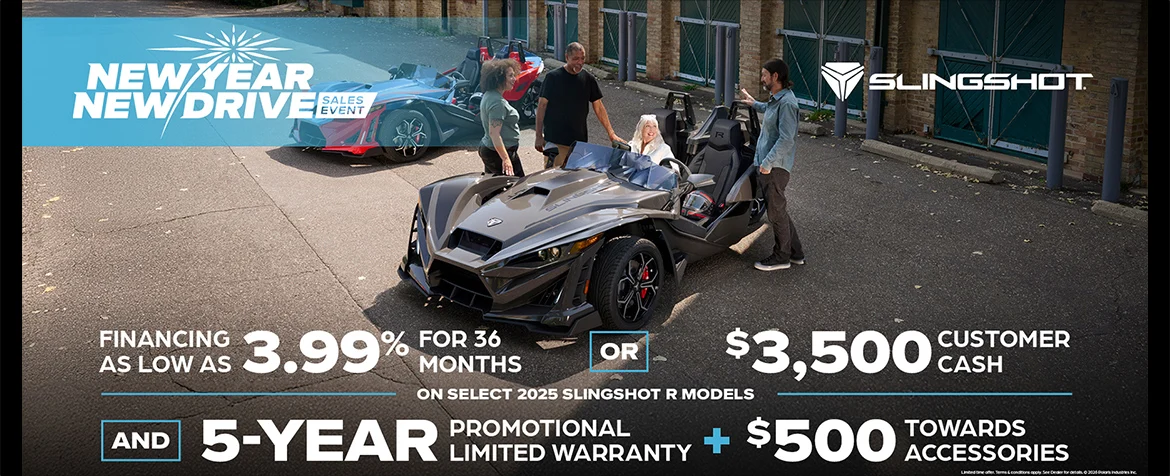 $3,500 Customer Cash or Financing offer for Slingshot R Models