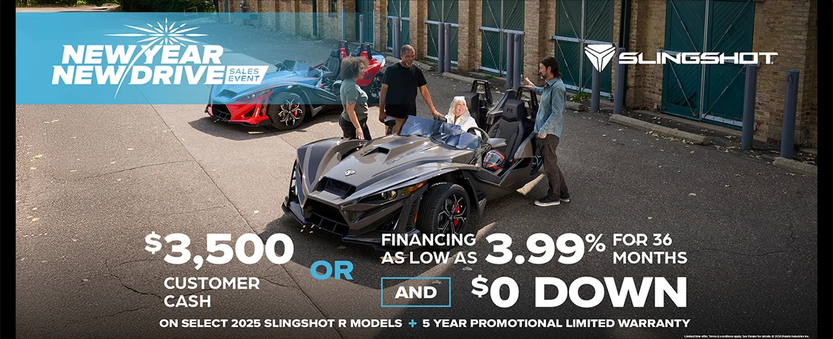 $3,500 Customer Cash or Financing offer for Slingshot R Models