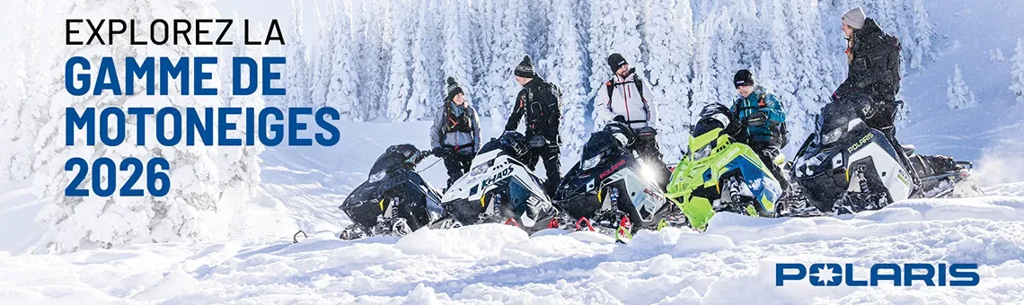 Explorez la gamme de motoneiges Polaris 2026