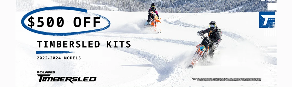 Timbersled is providing customers with $500 off